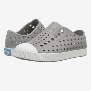 Native Jefferson Shoe Gray Perforated Slip-On Sneakers